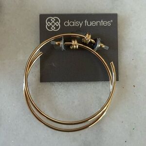 Daisy Fuentes Large Open Hoop Earrings